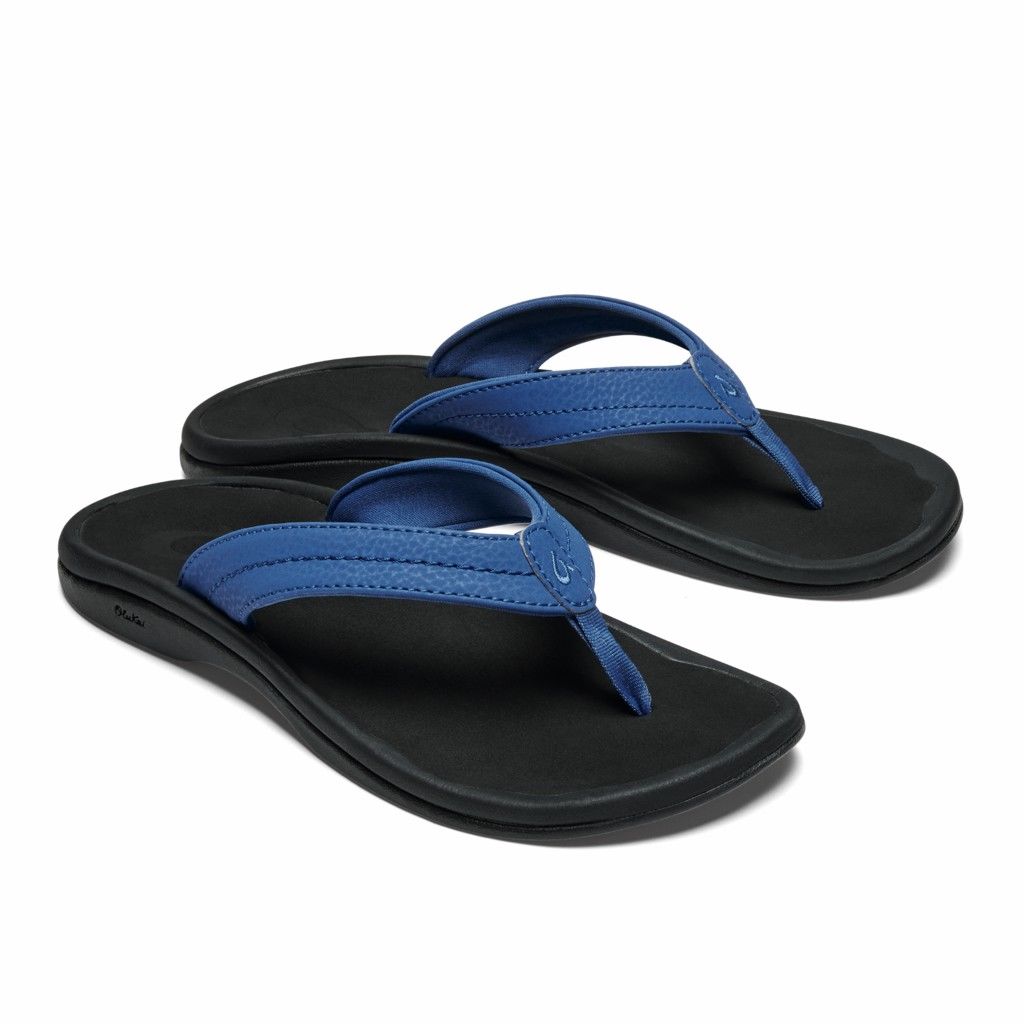 Olukai Women's Ohana Flip Flop - Marine / Black US380-496